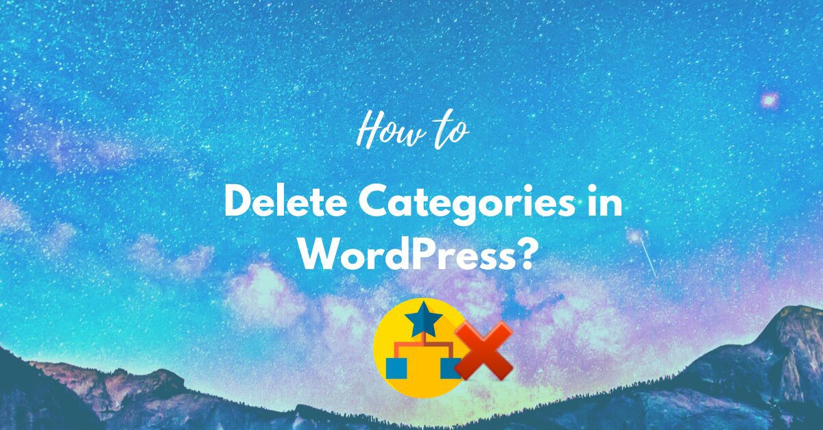 Delete Category In WP