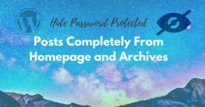 Hide Password Protected Posts