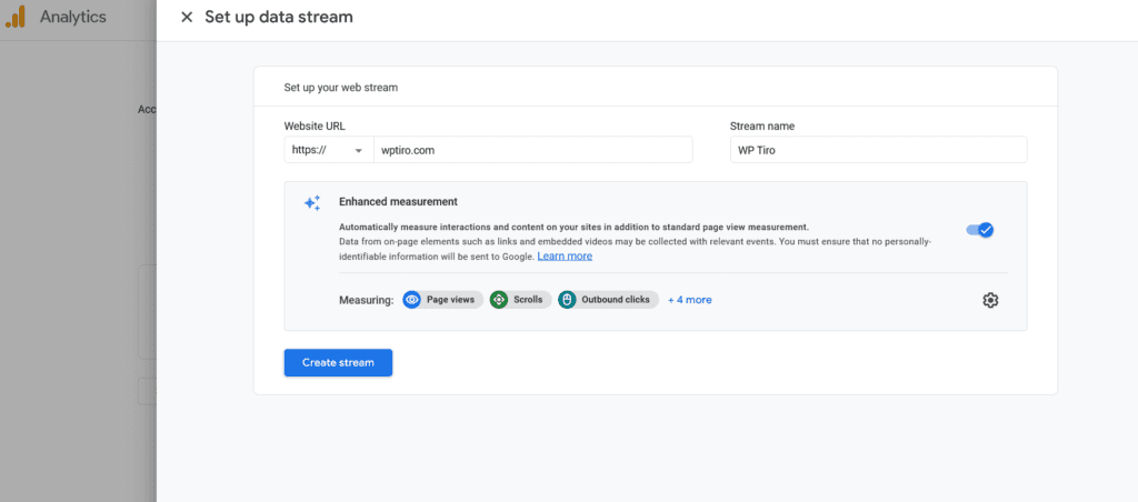 Best Way to Add Google Analytics 4 to WordPress Without Using Plugin Add Google Analytics 4 to WordPress - Create Stream